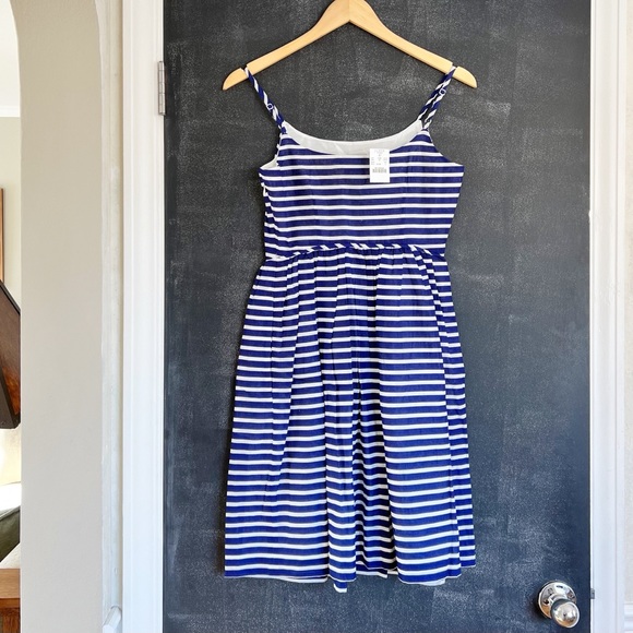 NWT J. Crew Striped Linen Dress - Size 0 - Picture 3 of 3